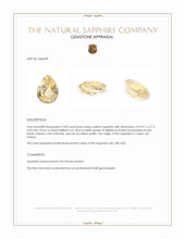 2.09 Ct. Yellow Sapphire from Ceylon (Sri Lanka) Appraisal