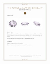 1.54 Ct. Pinkish Purple Sapphire from Ceylon (Sri Lanka) Appraisal