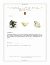 2.18 Ct. Yellow Sapphire from Ceylon (Sri Lanka) Appraisal