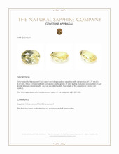 1.63 Ct. Yellow Sapphire from Ceylon (Sri Lanka) Appraisal