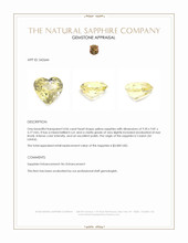 4.06 Ct. Yellow Sapphire from Ceylon (Sri Lanka) Appraisal