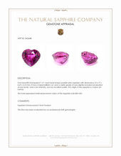 1.51 Ct. Purplish Pink Sapphire from Ceylon (Sri Lanka) Appraisal