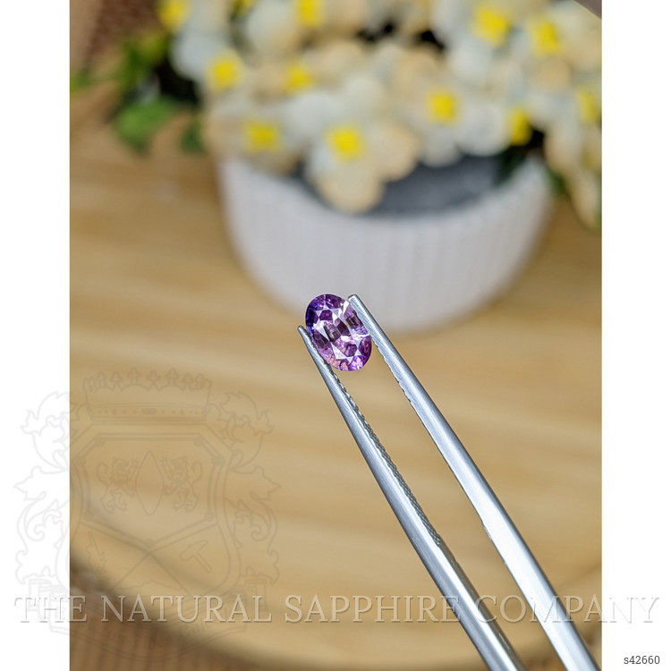 0.57 Ct. Pinkish Purple Sapphire from Ceylon (Sri Lanka)