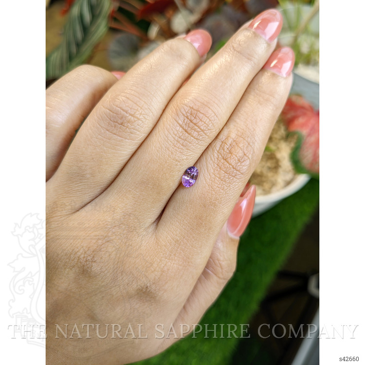 0.57 Ct. Pinkish Purple Sapphire from Ceylon (Sri Lanka)