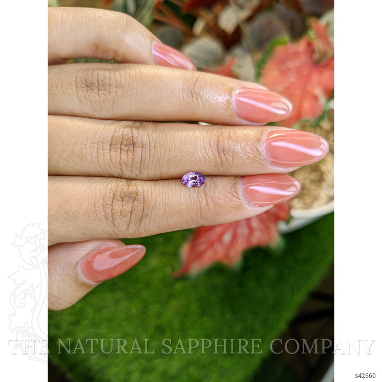 0.57 Ct. Pinkish Purple Sapphire from Ceylon (Sri Lanka)