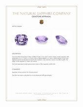 0.53 Ct. Purple Sapphire from Ceylon (Sri Lanka) Appraisal