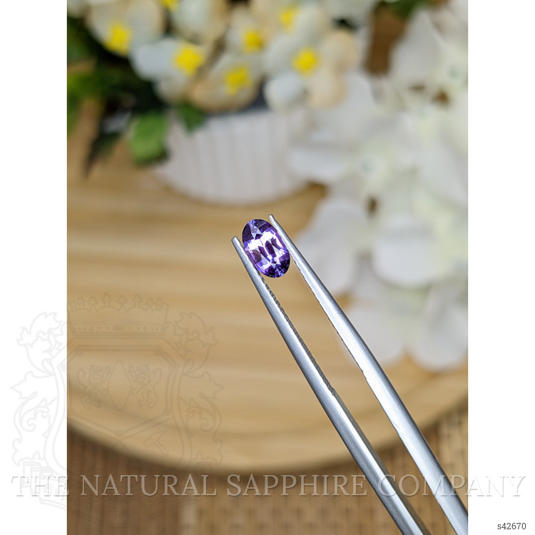 0.58 Ct. Violet Sapphire from Ceylon (Sri Lanka)