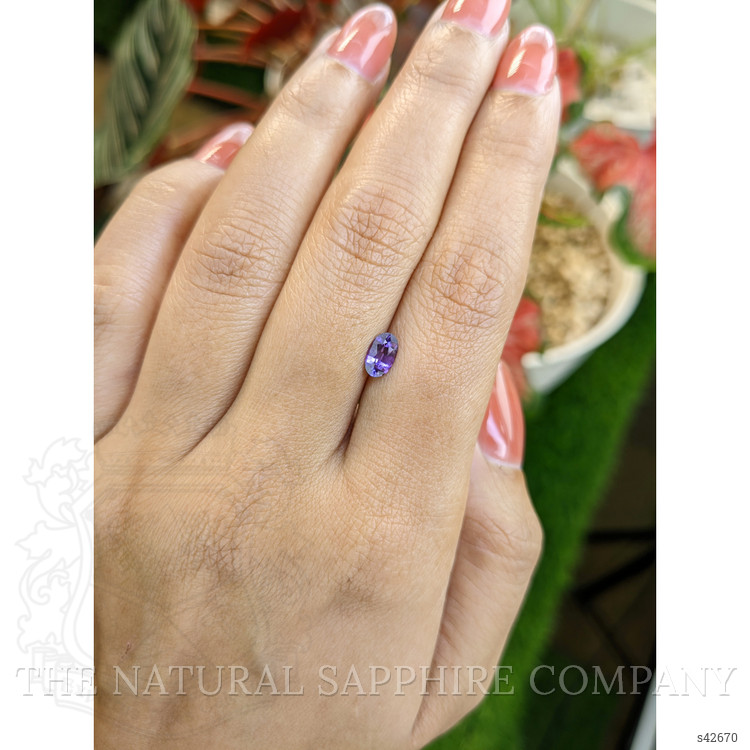0.58 Ct. Violet Sapphire from Ceylon (Sri Lanka)