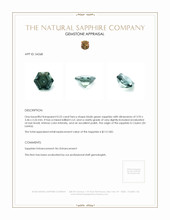 0.23 Ct. Bluish Green Sapphire from Ceylon (Sri Lanka) Appraisal
