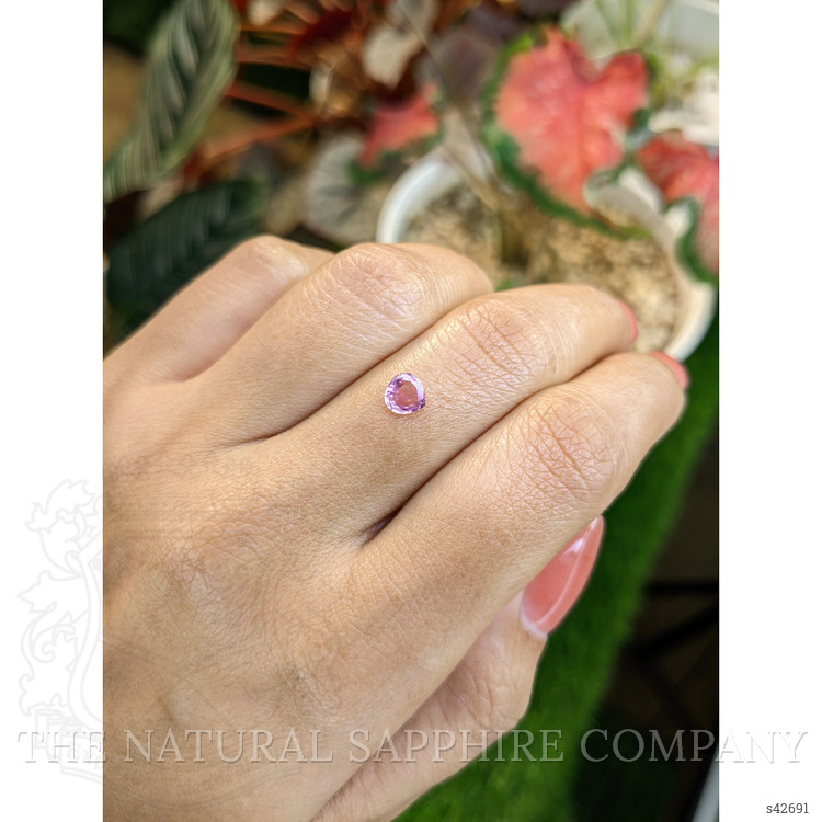 0.58 Ct. Purplish Pink Sapphire from Ceylon (Sri Lanka)