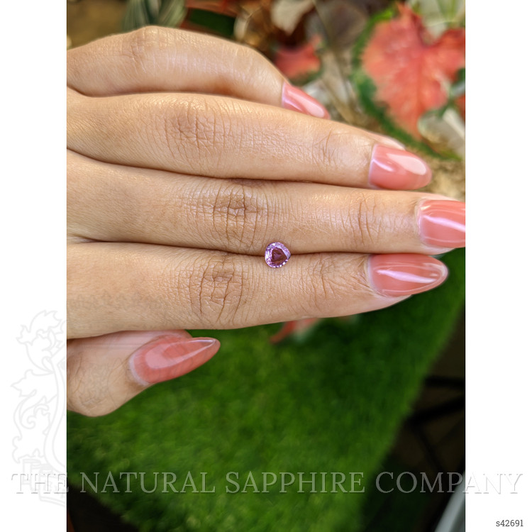 0.58 Ct. Purplish Pink Sapphire from Ceylon (Sri Lanka)