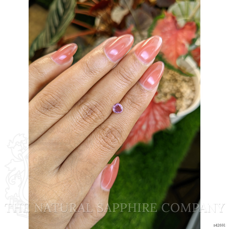 0.58 Ct. Purplish Pink Sapphire from Ceylon (Sri Lanka)