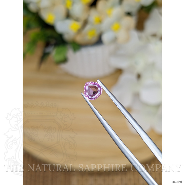 0.58 Ct. Purplish Pink Sapphire from Ceylon (Sri Lanka)