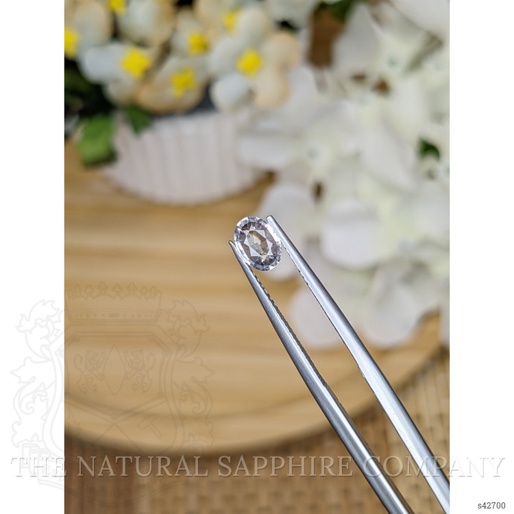 0.67 Ct. Bluish Grey Sapphire from Ceylon (Sri Lanka)