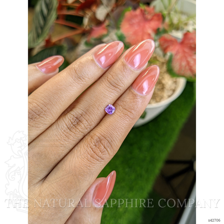 0.44 Ct. Pinkish Purple Sapphire from Ceylon (Sri Lanka)