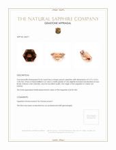 0.24 Ct. Peach Sapphire from Ceylon (Sri Lanka) Appraisal