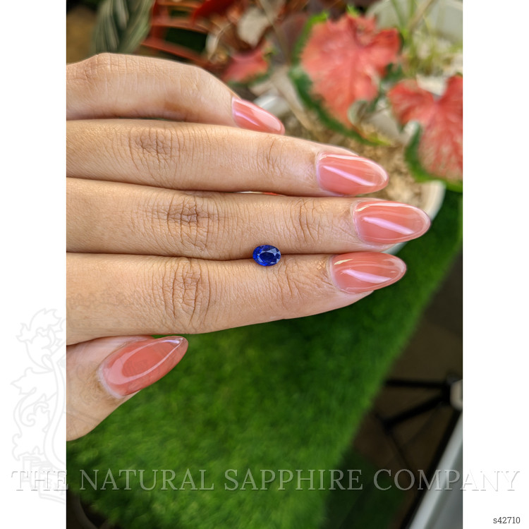 0.82 Ct. Blue Sapphire from Ceylon (Sri Lanka)