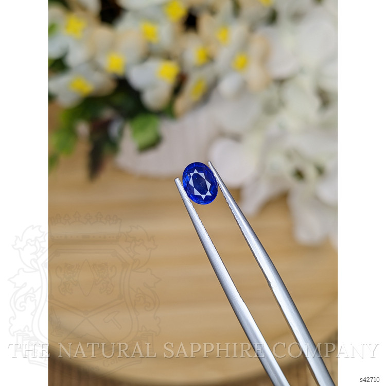 0.82 Ct. Blue Sapphire from Ceylon (Sri Lanka)