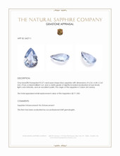 0.57 Ct. Blue Sapphire from Ceylon (Sri Lanka) Appraisal