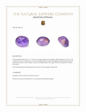 1.15 Ct. Purple Star Sapphire from Ceylon (Sri Lanka) Appraisal