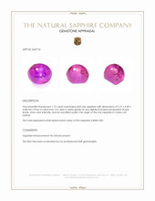 1.10 Ct. Pink Star Sapphire from Ceylon (Sri Lanka) Appraisal