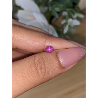 1.10 Ct. Pink Star Sapphire from Ceylon (Sri Lanka) Life Style