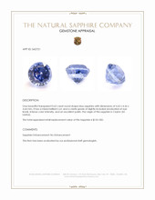 0.62 Ct. Blue Sapphire from Ceylon (Sri Lanka) Appraisal