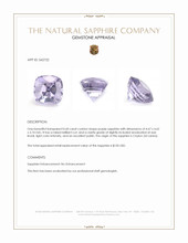 0.60 Ct. Purple Sapphire from Ceylon (Sri Lanka) Appraisal