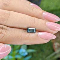 1.15 Ct. Bluish Green Sapphire from Madagascar Life Style
