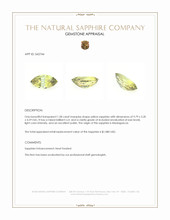 1.58 Ct. Yellow Sapphire from Madagascar Appraisal