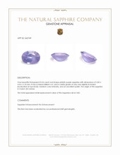 0.54 Ct. Pinkish Purple Sapphire from Ceylon (Sri Lanka) Appraisal