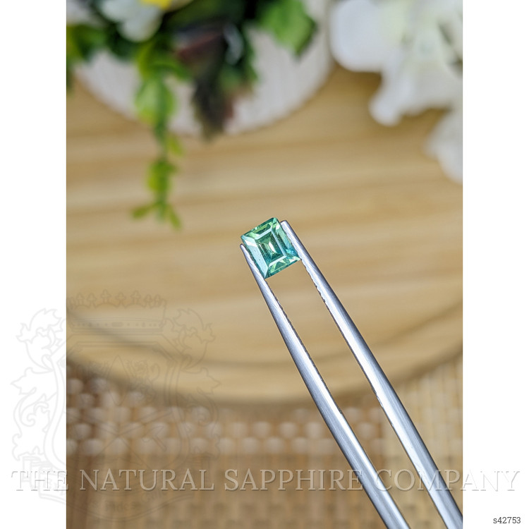 0.60 Ct. Bluish Green Sapphire from Ceylon (Sri Lanka)