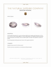 0.41 Ct. Pinkish Brown Sapphire from Ceylon (Sri Lanka) Appraisal