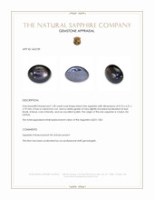 1.58 Ct. Black Star Sapphire from Ceylon (Sri Lanka) Appraisal
