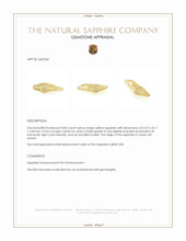 8.85 Ct. Yellow Sapphire from Ceylon (Sri Lanka) Appraisal