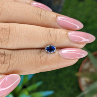 0.80 Ct. Blue Sapphire from Tanzania Life Style