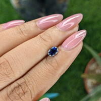 0.80 Ct. Blue Sapphire from Tanzania Life Style