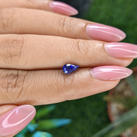 0.90 Ct. Purplish Blue Sapphire from Tanzania Life Style