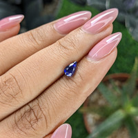 0.90 Ct. Purplish Blue Sapphire from Tanzania Life Style