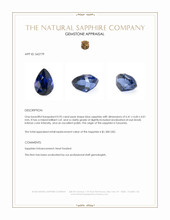 0.95 Ct. Blue Sapphire from Tanzania Appraisal