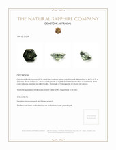 0.26 Ct. Green Sapphire from Ceylon (Sri Lanka) Appraisal