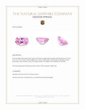 0.40 Ct. Purplish Pink Sapphire from Tanzania Appraisal