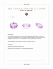 0.59 Ct. Purple Sapphire from Tanzania Appraisal