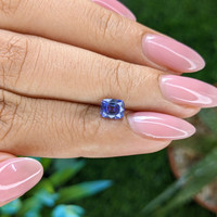 0.94 Ct. Purplish Blue Sapphire from Tanzania Life Style