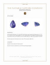 1.07 Ct. Bluish Purple Sapphire from Tanzania Appraisal