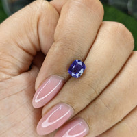 1.34 Ct. Bluish Purple Sapphire from Tanzania Life Style