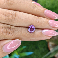 1.75 Ct. Pinkish Purple Sapphire from Tanzania Life Style