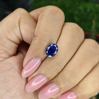 2.06 Ct. Blue Sapphire from Tanzania Life Style