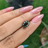 2.13 Ct. Green Sapphire from Tanzania Life Style