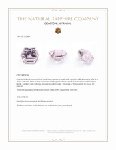 0.45 Ct. Purplish Pink Sapphire from Ceylon (Sri Lanka) Appraisal
